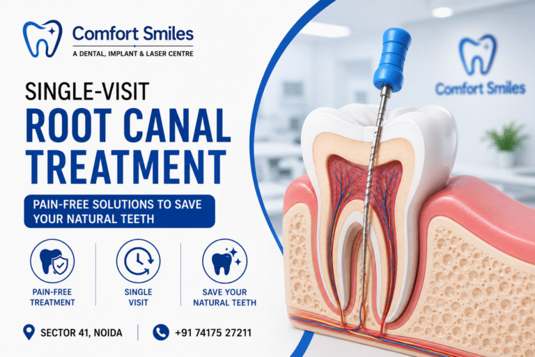 Single-Visit Root Canal Treatment in Noida: Pain-Free Solutions to Save Your Natural Teeth